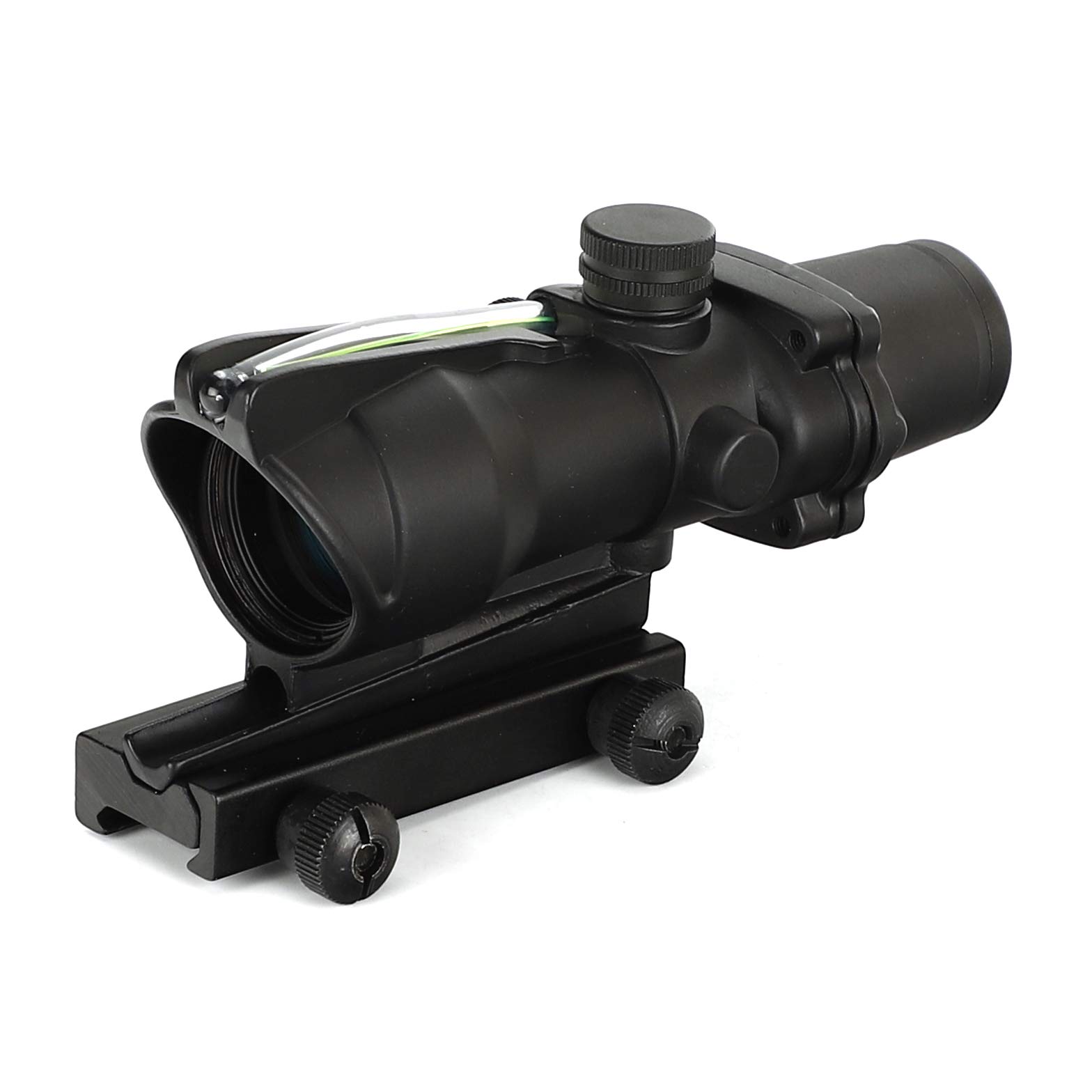 Ohhunt 4x32 Rifle Scope with Red & Green Fiber Illumination - Tactical Hunting & Shooting Optics for Long Range Precision - Perfect for Hunting, Target Practice & Outdoor Adventures