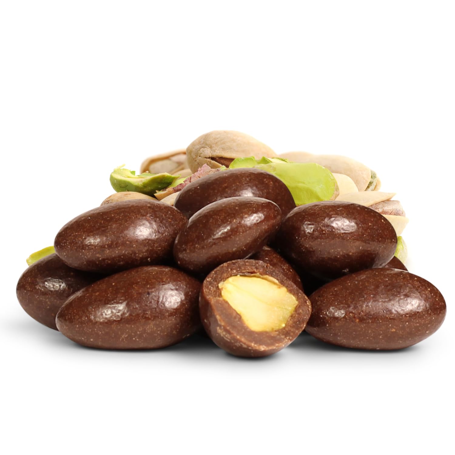 Delicious Milk Chocolate Covered Pistachios - 12oz Bulk Bag | Sweet & Crunchy Chocolate Coated Nuts Snack | Kosher Dairy Certified | Perfect for Gifts, Parties & Healthy Desserts