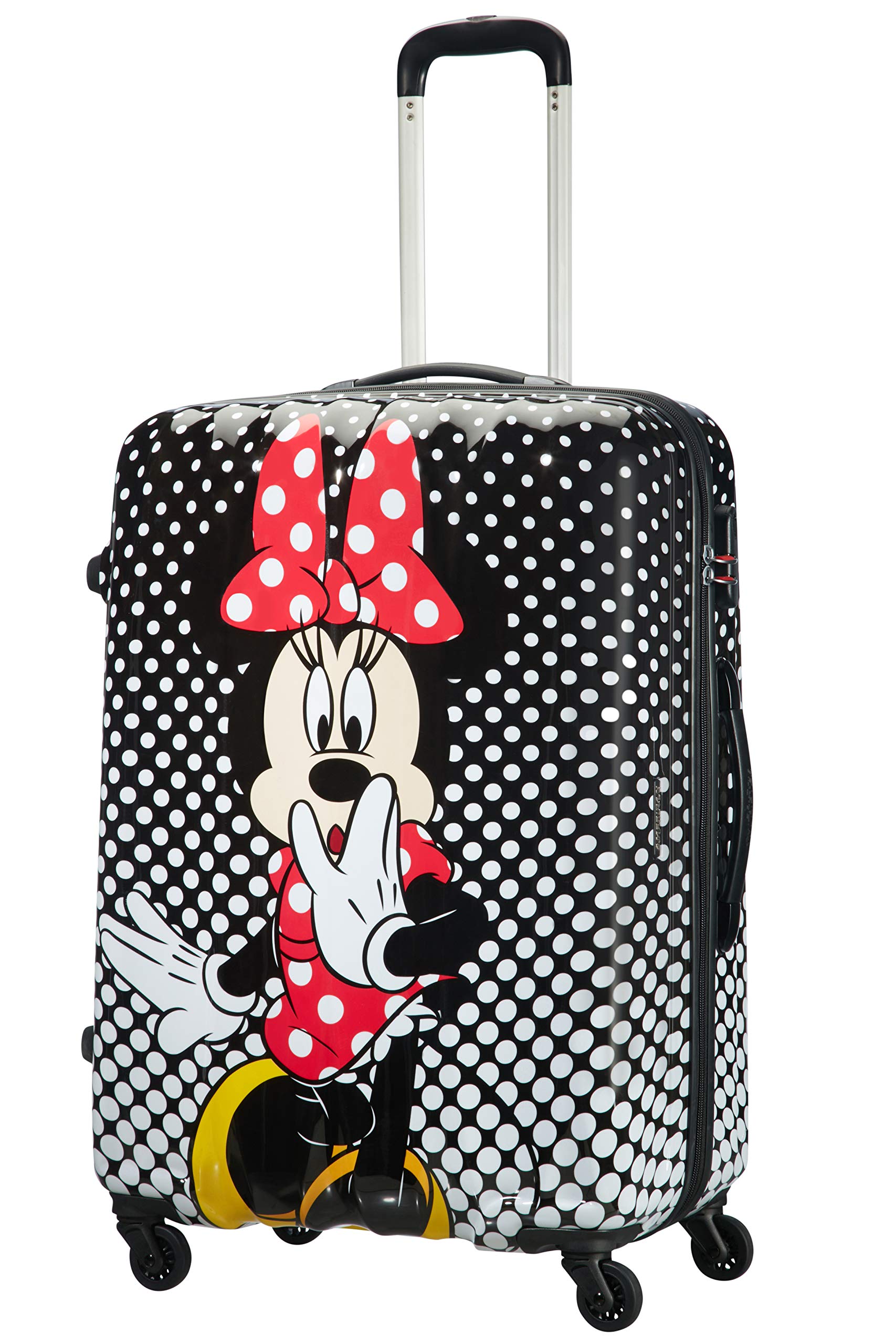 American Tourister Unisex-Adult & Kids Luggage - Minnie Mouse Polka Dot Design, 75cm-88L Capacity, Multicolor (Perfect for Family Vacations, School Trips & Disney Adventures)