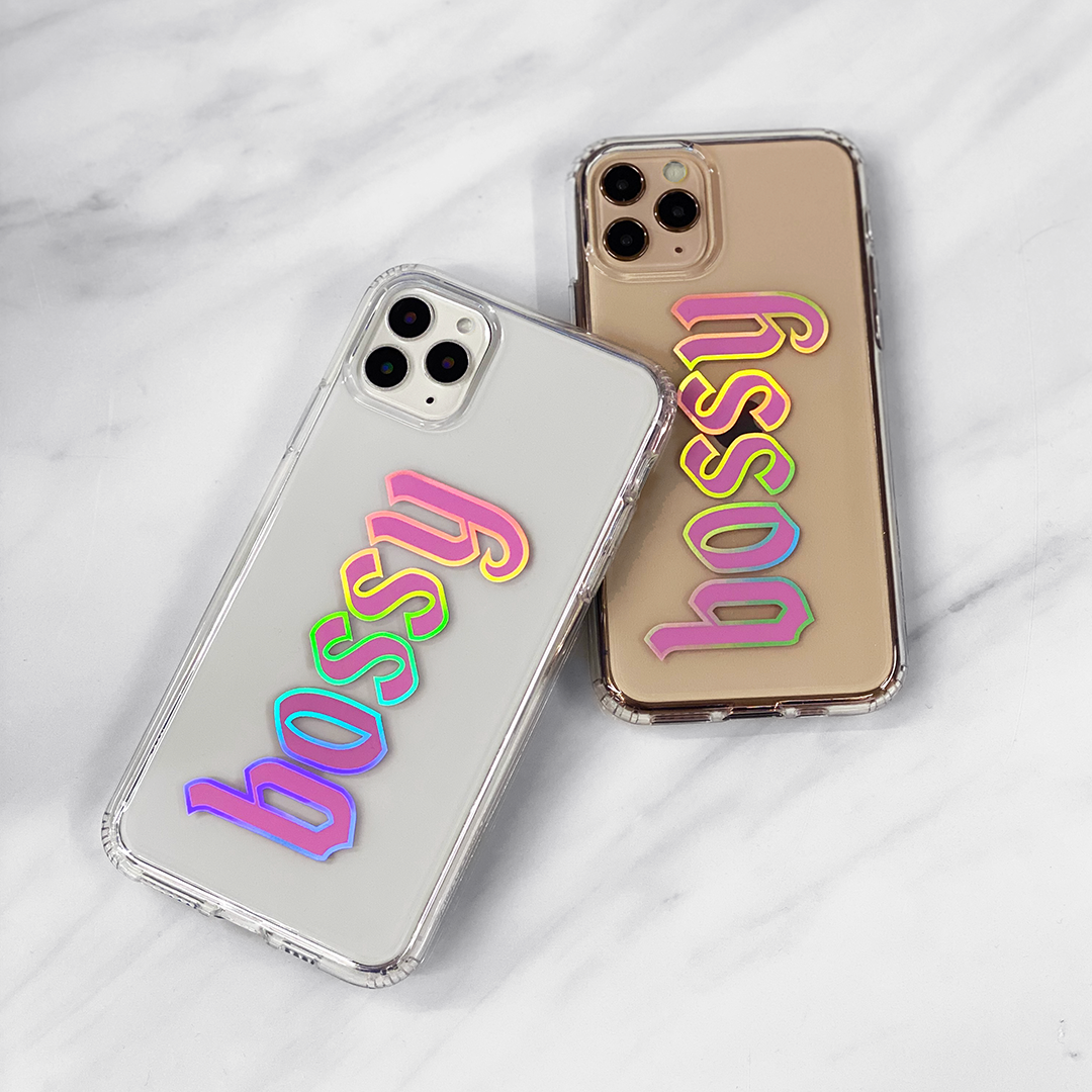 Bossy Clear iPhone Case - Slim Protective Cover for iPhone [Model] - Shatterproof & Scratch-Resistant - Perfect for Everyday Use, Work, and Travel
