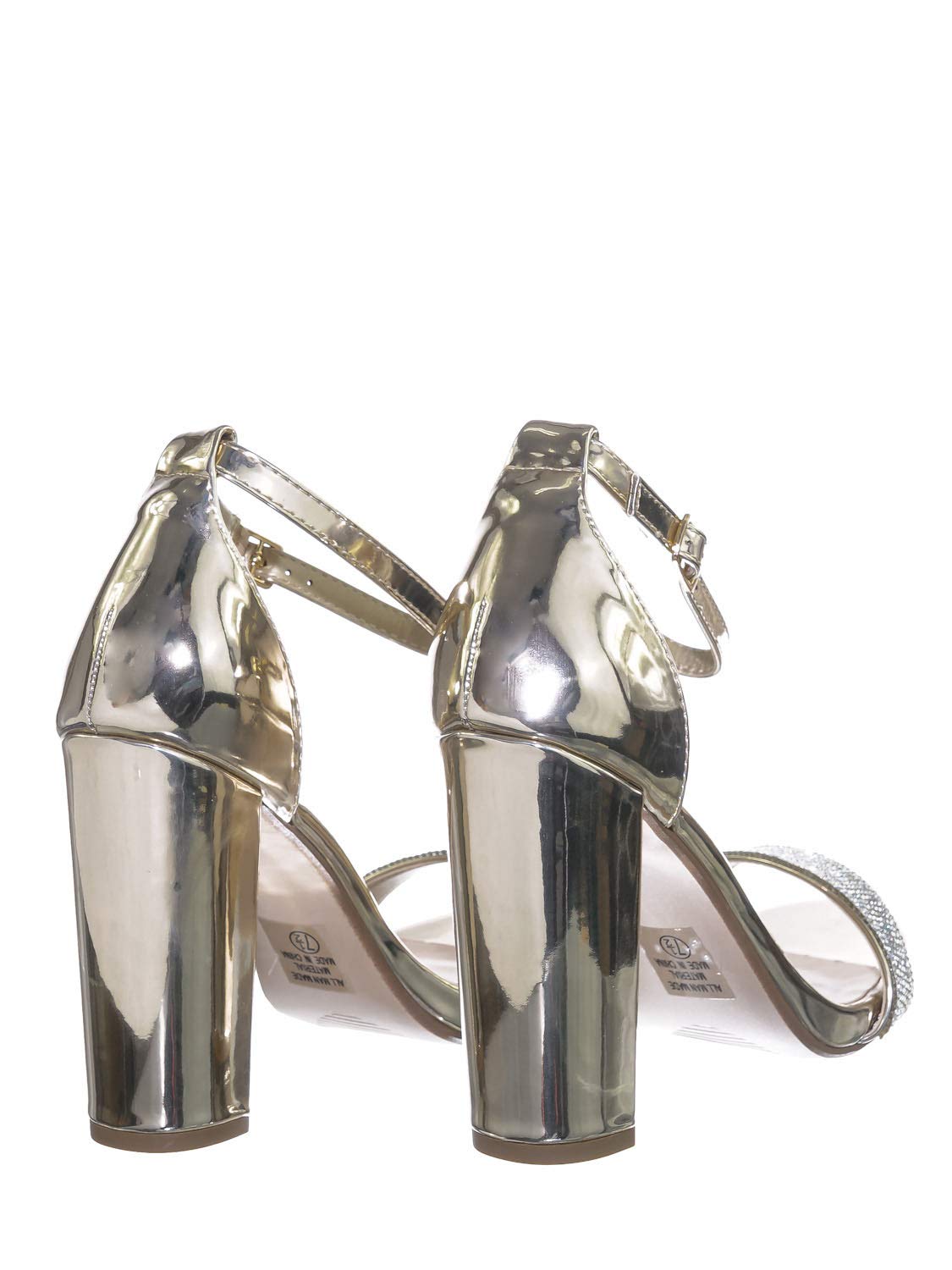 Stylish Laser Women's Embellished Open Toe Ankle Strap Heels - Elegant High Heel Sandals for Parties, Weddings & Evening Events