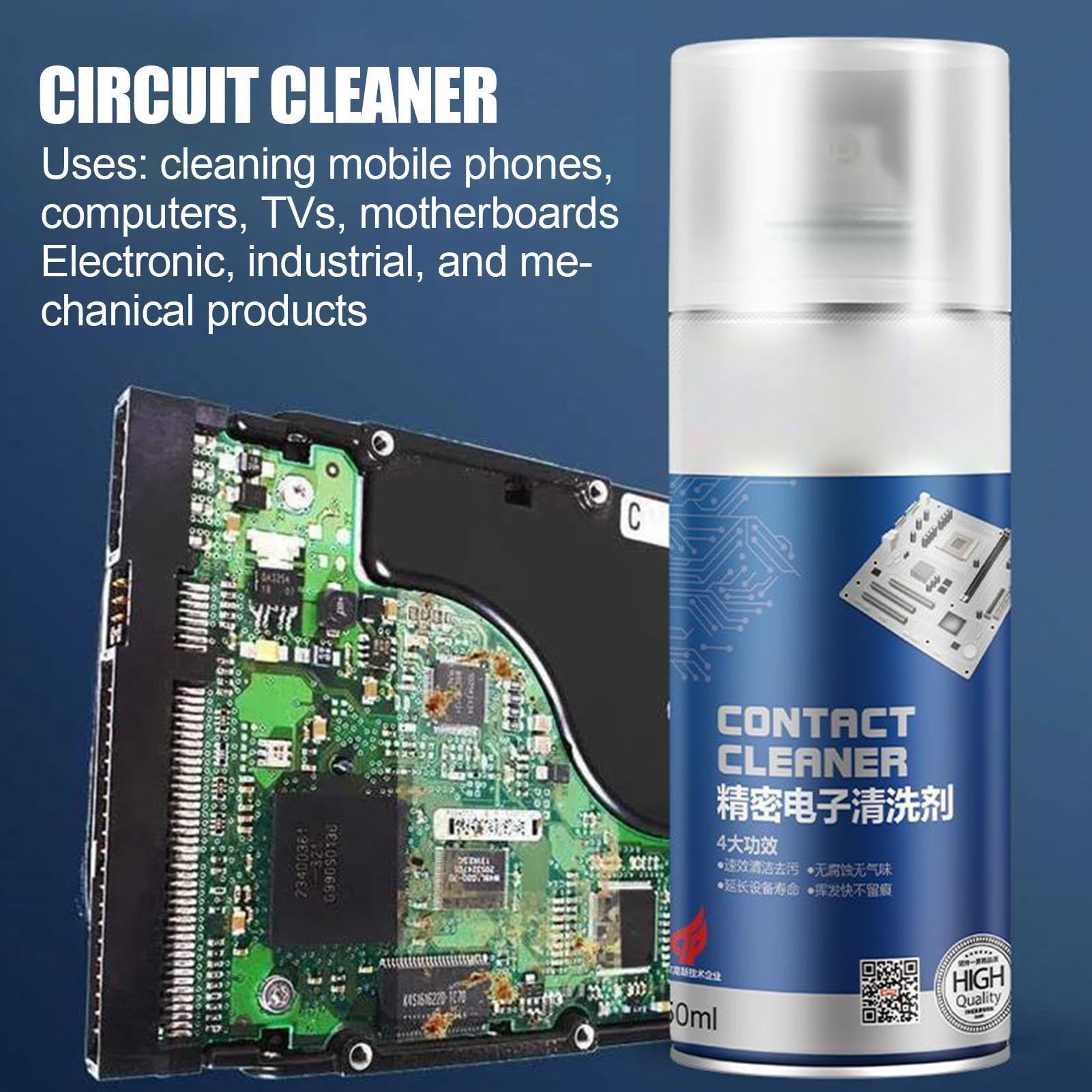 Electronic Cleaner Spray - Quick Drying for Keyboards & Screens | Office & Home Use