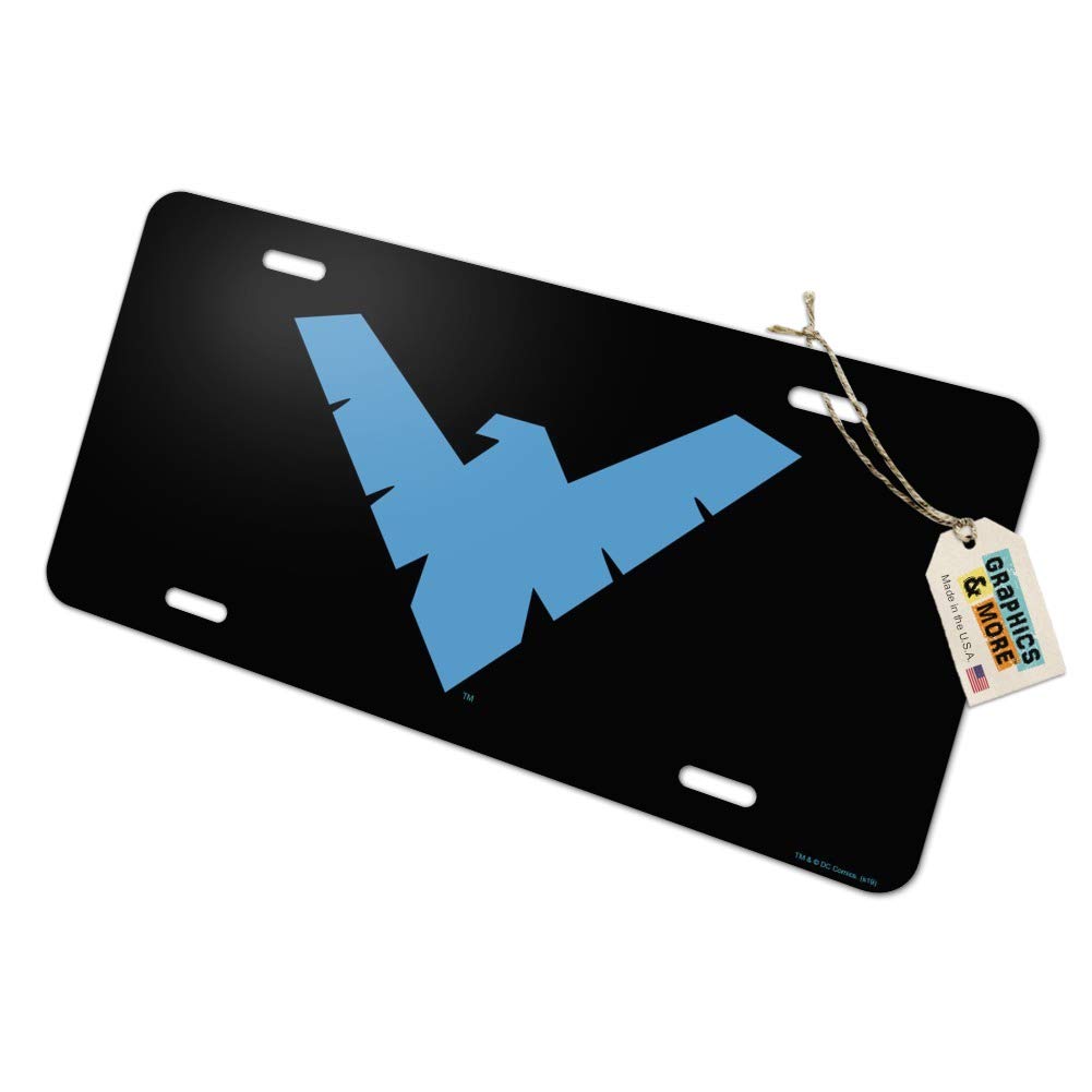 Batman Nightwing Logo Novelty Metal Vanity License Plate - DC Comics Superhero Car Accessory for Vehicles, Motorcycles & Room Decor