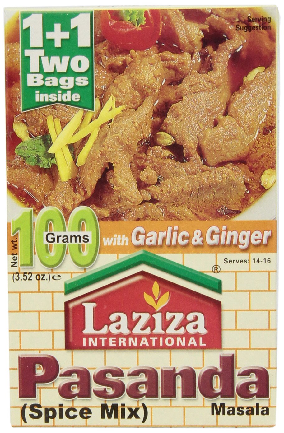 Laziza Pasanda Masala Spice Mix - 100g Box (Pack of 6) | Authentic Indian Curry Seasoning for Biryani, Korma & Meat Dishes | Perfect for Home Cooking & Restaurant Use