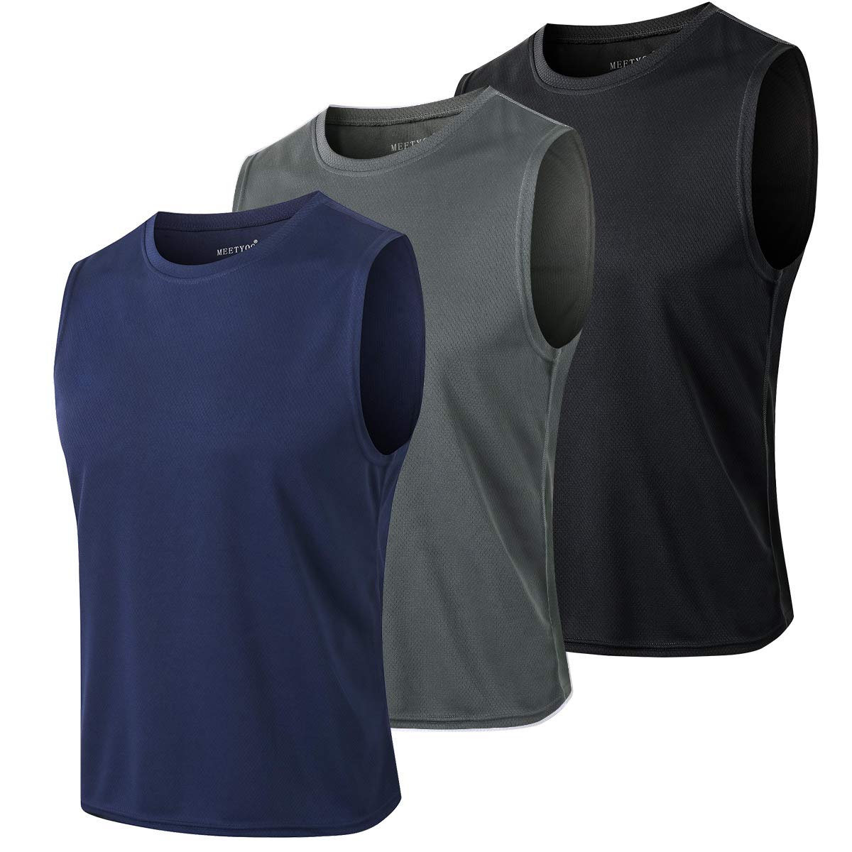 MEETYOO Men's Running Tank Top - Sleeveless Gym Shirt for Fitness, Workout & Sports - Lightweight & Breathable for Training, Jogging & Outdoor Activities