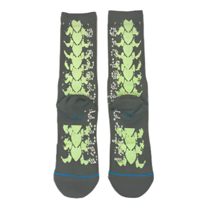 Late Nite Stars x Stance Socks - Premium Green Crew Socks for Men & Women - Comfortable Athletic & Casual Wear for Running, Gym, and Everyday Use