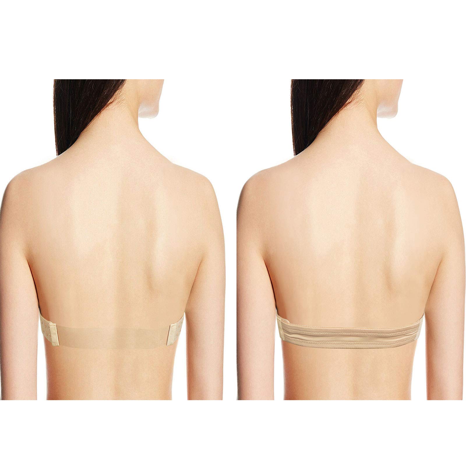 Strapless Clear Back Bra for Backless Wedding Dresses | Convertible Halter Top Bras with Transparent Invisible Straps | Perfect for Bridal Gowns, Evening Dresses & Formal Events
