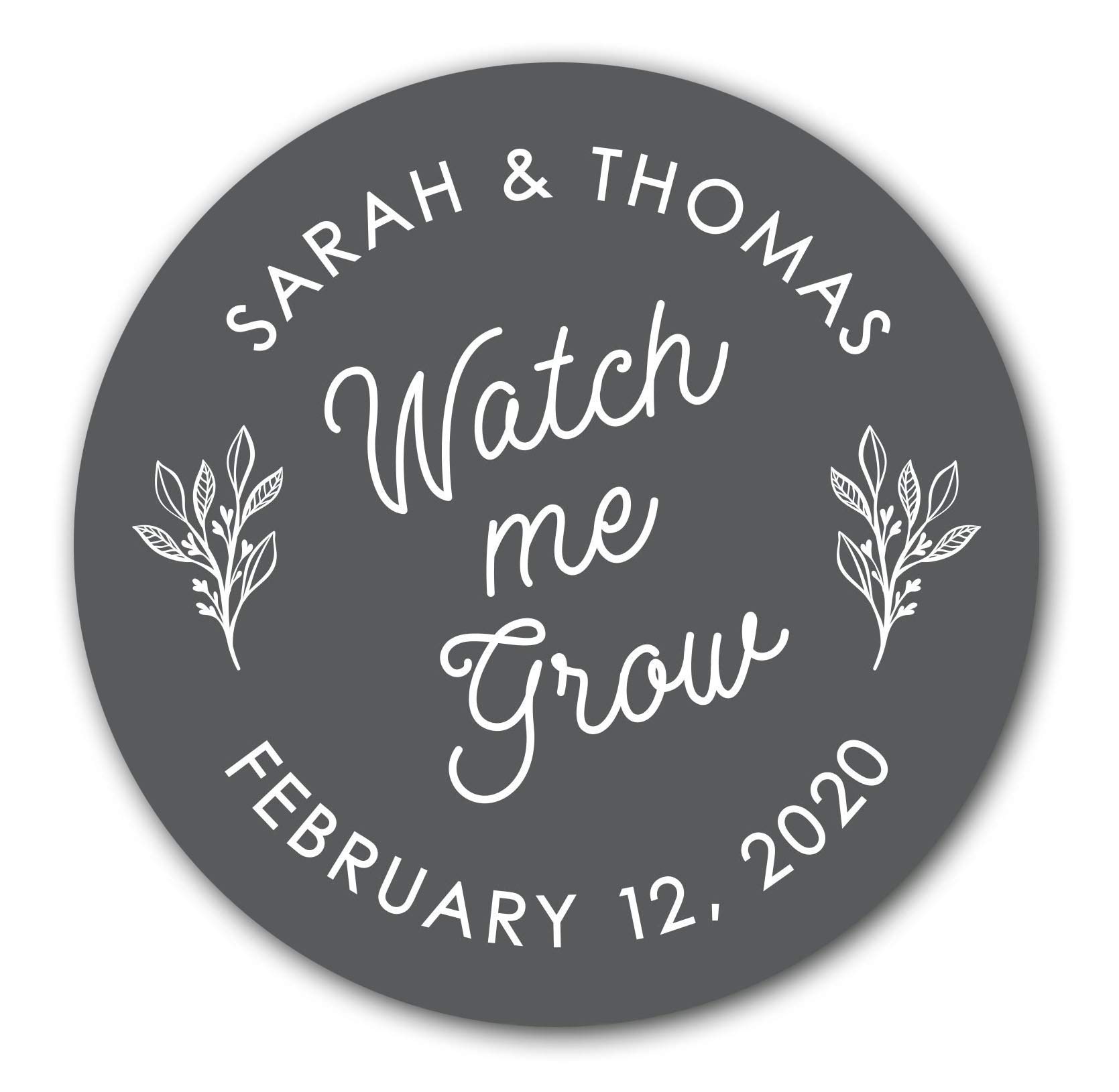 Watch Me Grow Stickers - Greenery & Succulent Wedding Favor Labels (22:10) - Perfect for Plant-Themed Parties, Bridal Showers & DIY Garden Gifts