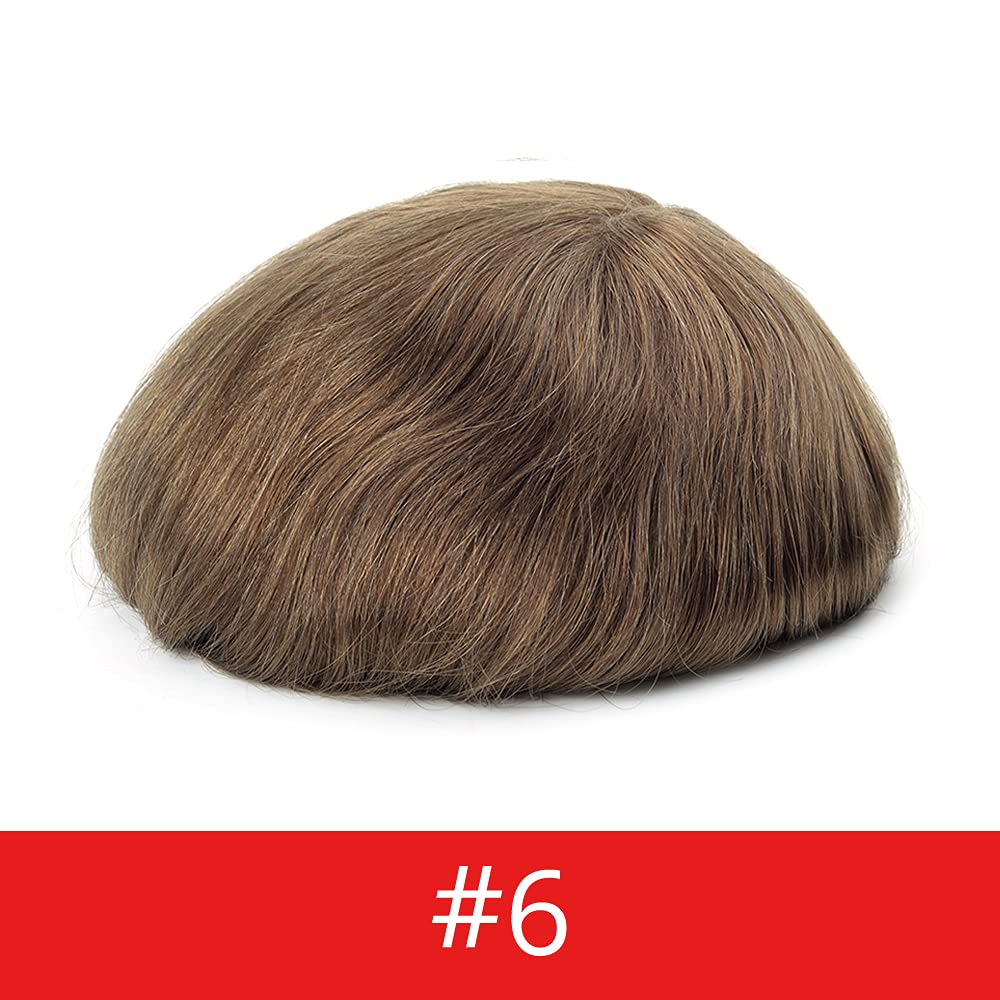 Lordhair Men's Human Hair Toupee - Natural Lace Front Hair System with Skin Perimeter Base | Multiple Sizes Available | Perfect for Daily Wear, Special Occasions & Hair Loss Solutions
