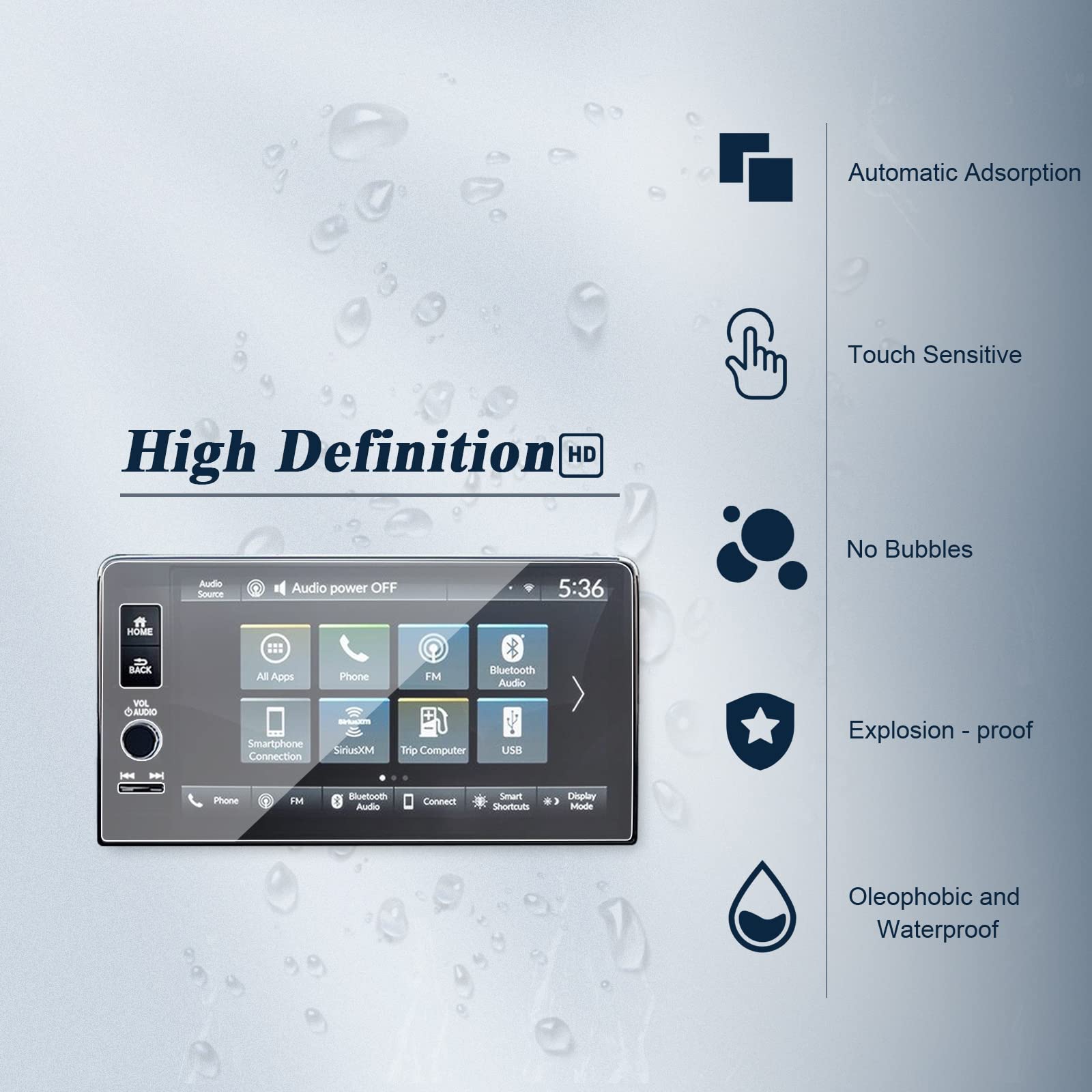 BIBIBO 9 Inch Screen Protector for 2023-2025 Honda CRV Navigation Display - HD Clear Anti-Scratch Touchscreen Protective Film - Perfect for Daily Driving, Road Trips, and GPS Navigation