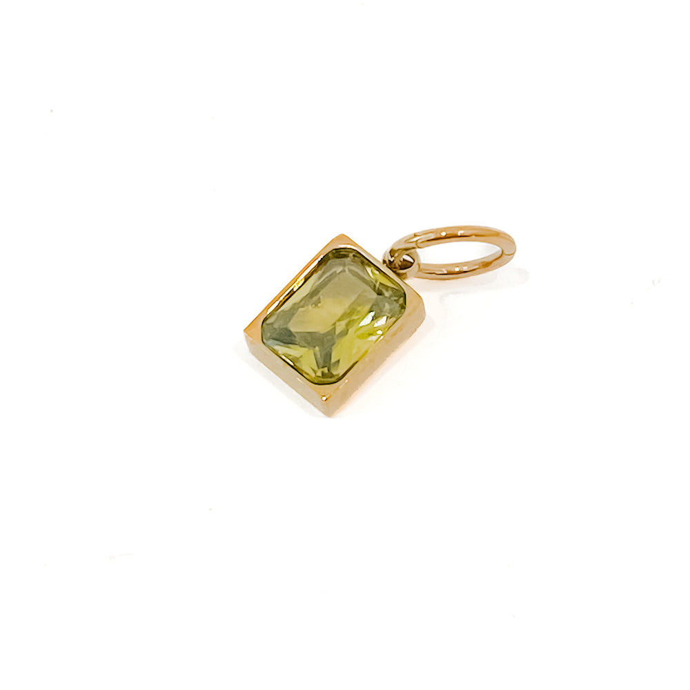 Birthstone Charm Bar Chanelle Charms - Waterproof Sterling Silver Jewelry for Women | Perfect for Necklaces, Bracelets & Gifts