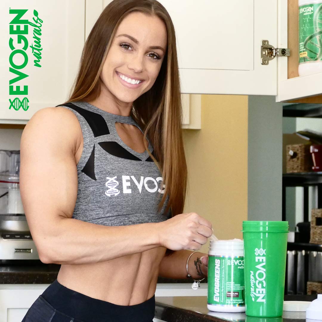 Evogen Evogreens Naturals Chocolate Superfood Powder - 336g (11.85 oz) for Smoothies, Shakes & Healthy Energy Boost | Vegan, Gluten-Free Greens Supplement