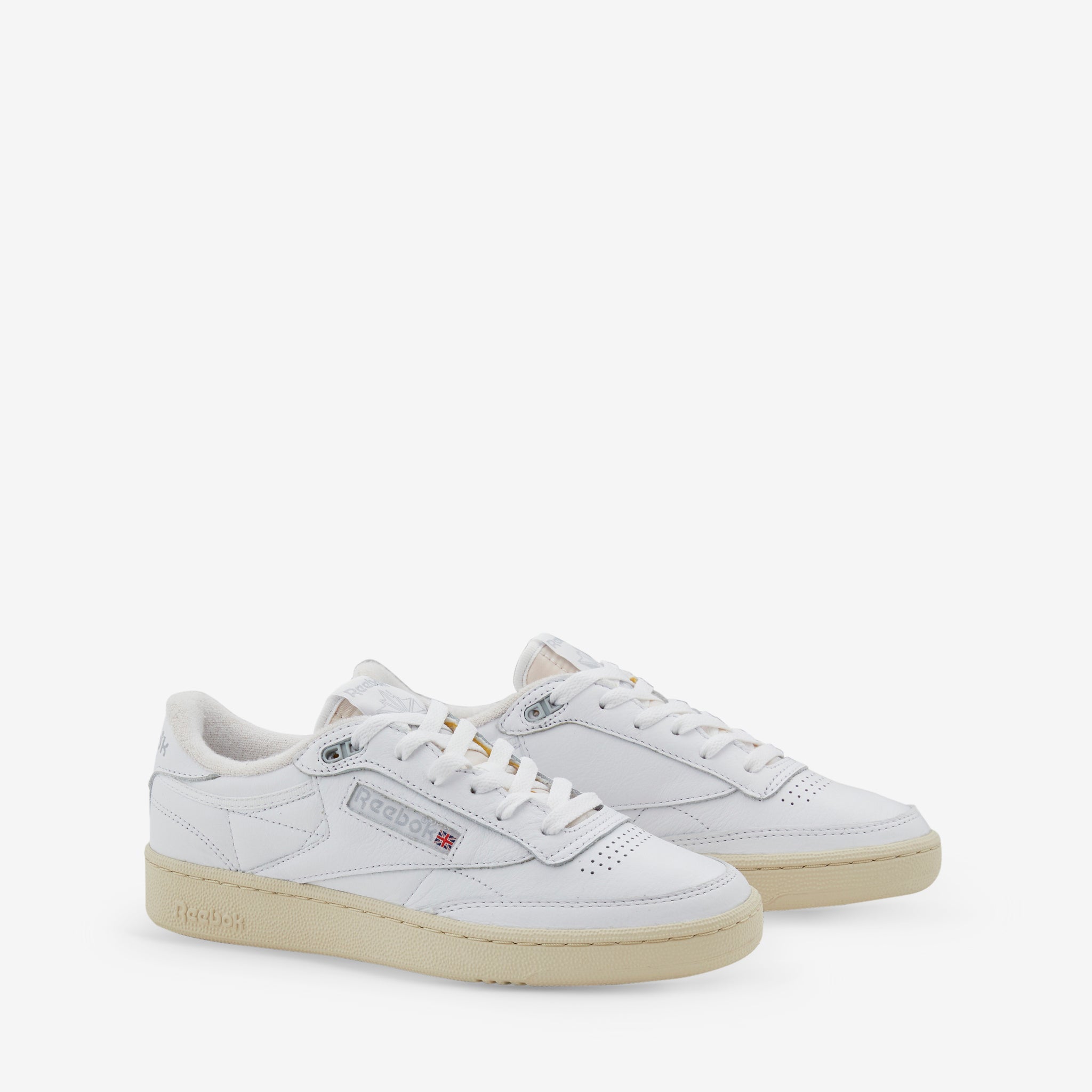Reebok Club C 85 Vintage Sneakers in White, Pure Grey & Paper White - Classic Comfort for Casual Wear & Everyday Style