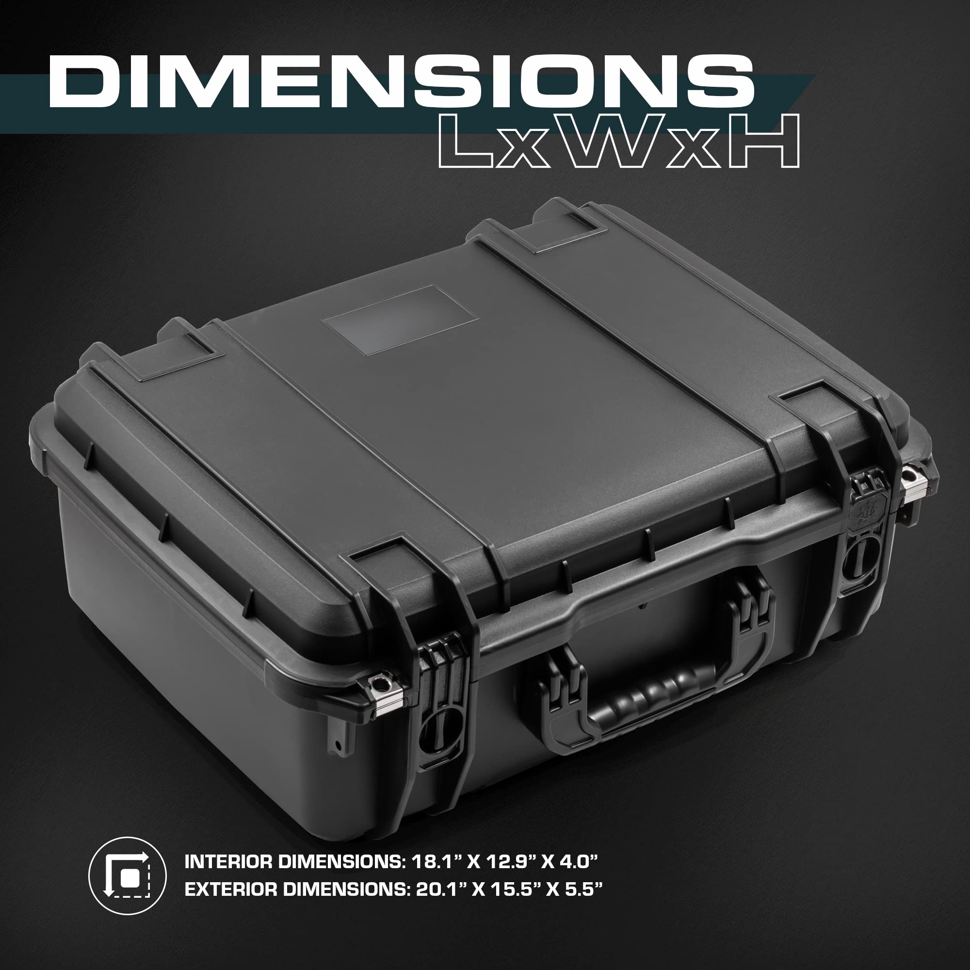 Seahorse 720 Heavy Duty Protective Dry Box Case with Accuform Foam - TSA Approved, Mil-Spec, IP67 Waterproof, USA Made for Cameras, Firearms, Laptops, Gaming Consoles, VR Headsets & Drones - Perfect for Travel, Outdoor Adventures & Equipment Storage