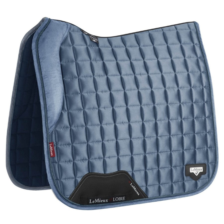 Premium LeMieux Loire Memory Satin Dressage Square Saddle Pad - Breathable & Shock Absorbing for Equestrian Training & Competition