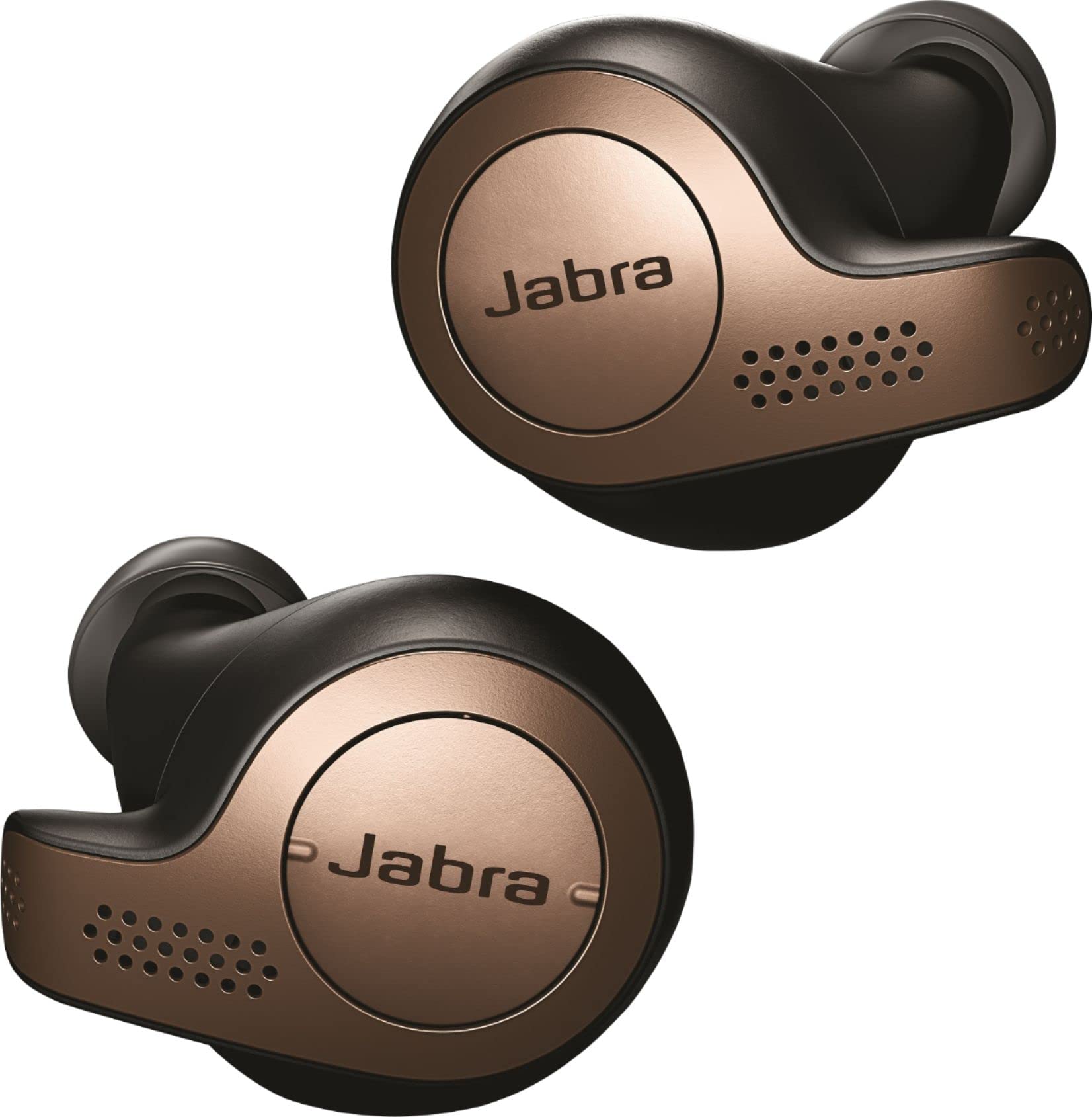 Jabra Elite 65t True Wireless Bluetooth Earbuds with Alexa Built-in, Charging Case - Copper Black | Noise Cancelling for Calls & Music | Perfect for Workouts, Commuting & Office Use