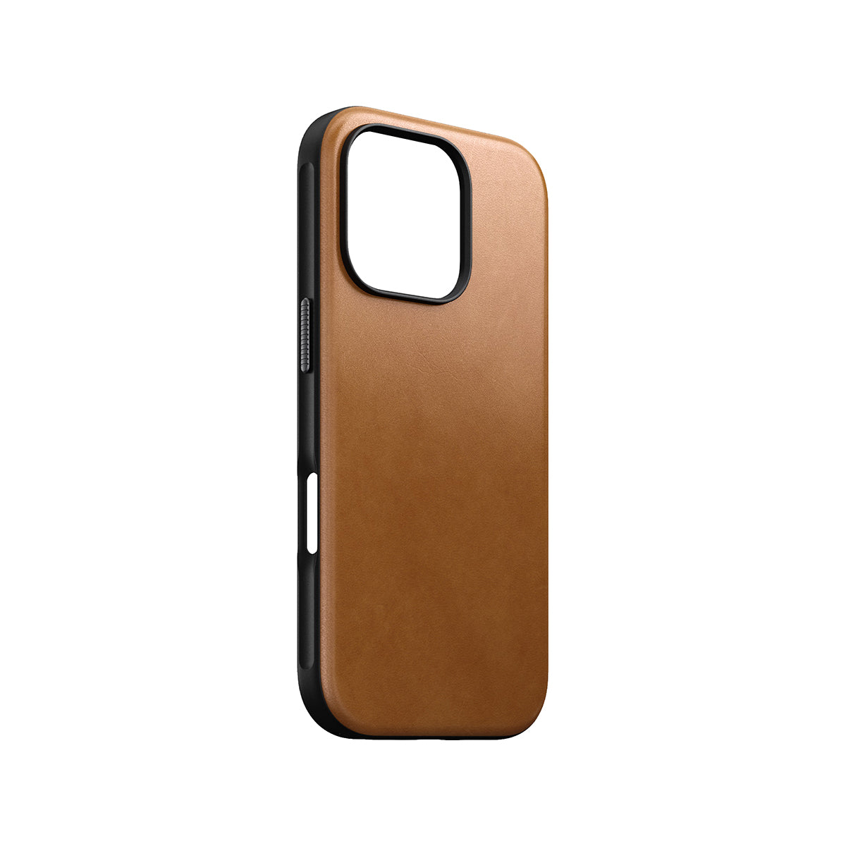 Premium Genuine Leather Phone Case for iPhone 16 Pro - English Tan - Slim Protective Cover with Raised Bezels | Perfect for Business Professionals & Everyday Use