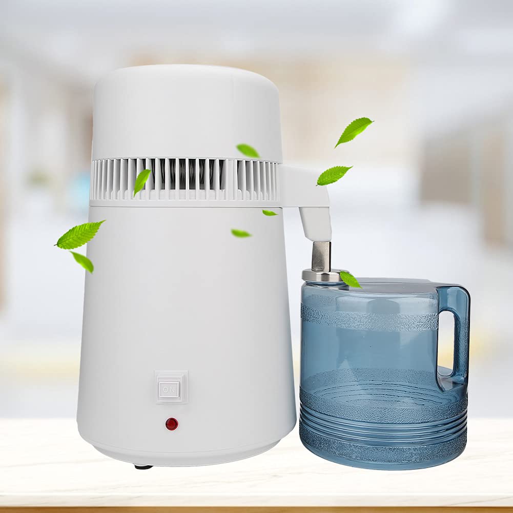 304 Stainless Steel 4L Water Distiller Machine - Pure Water Purifier Filter System for Home, Lab, and Emergency Preparedness