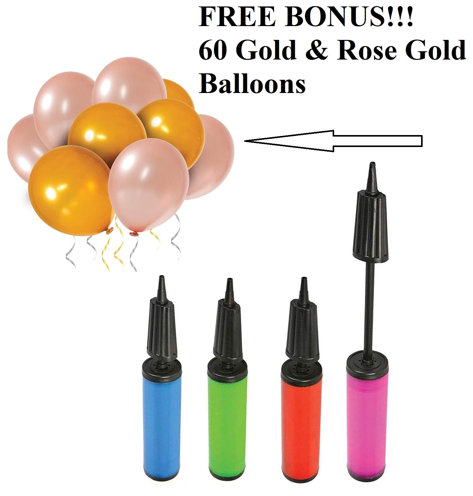 **Double Action Balloon Hand Pump - Portable Air Inflator for Balloons, Pool Floats, Balls & Hopping Balls - Quick Inflation for Parties, Beach, Sports & Outdoor Activities**