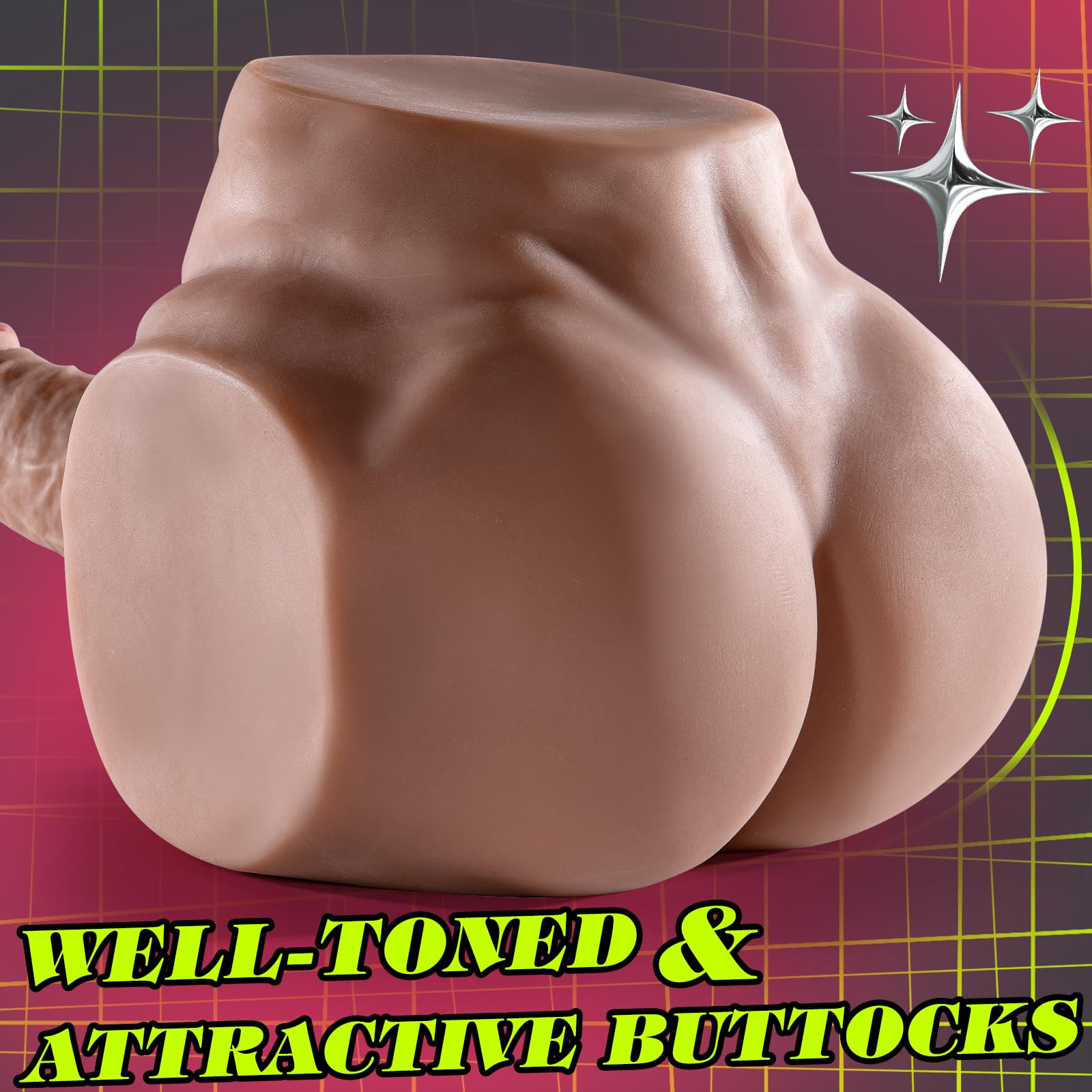 Realistic Male Sex Doll with Thick Dildo & Testicles - 7.7 LB Lifelike Torso Masturbator with Tight Anal Hole - Unisex Adult Toy for Gay Men & Couples - Perfect for Solo Play & Partner Exploration