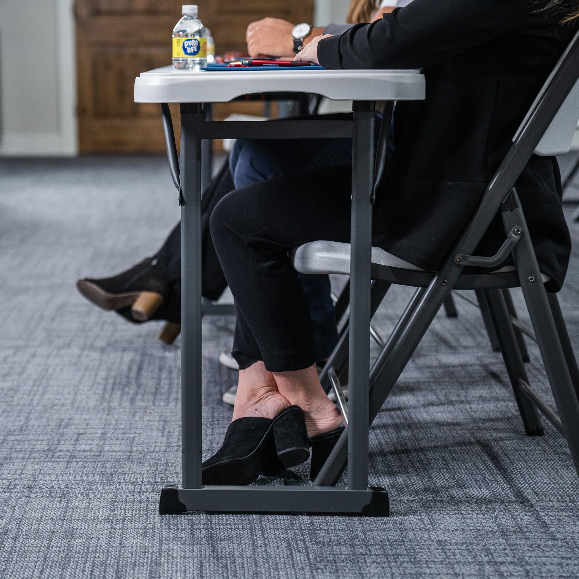 Lifetime 6-Foot Commercial Seminar Table - Heavy Duty Folding Conference Table for Office, Classroom, Meeting & Event - Durable Work Surface with Adjustable Legs