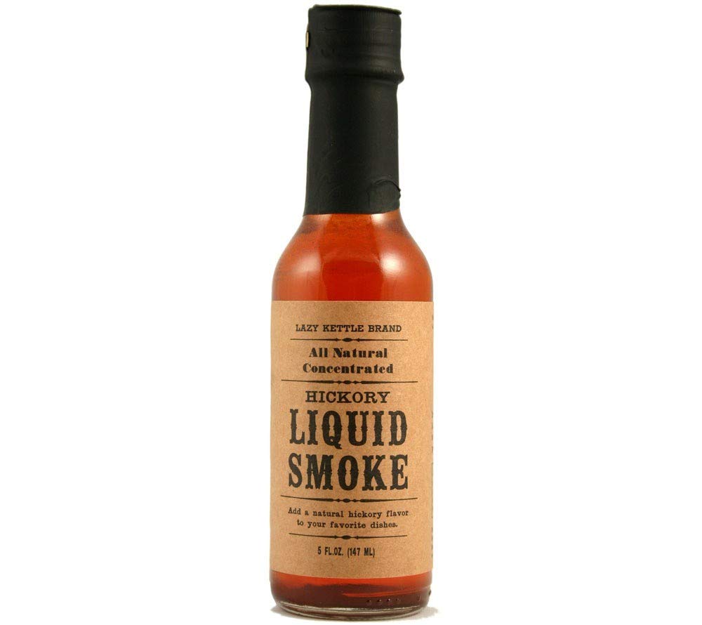 Lazy Kettle Liquid Smoke - 100% Natural Hickory Smoke Flavor - Vegan, Allergen-Free, No Artificial Additives - Perfect for BBQ Sauces, Marinades, Meat & Vegan Dishes - Enhance Grilling, Smoking & Cooking at Home