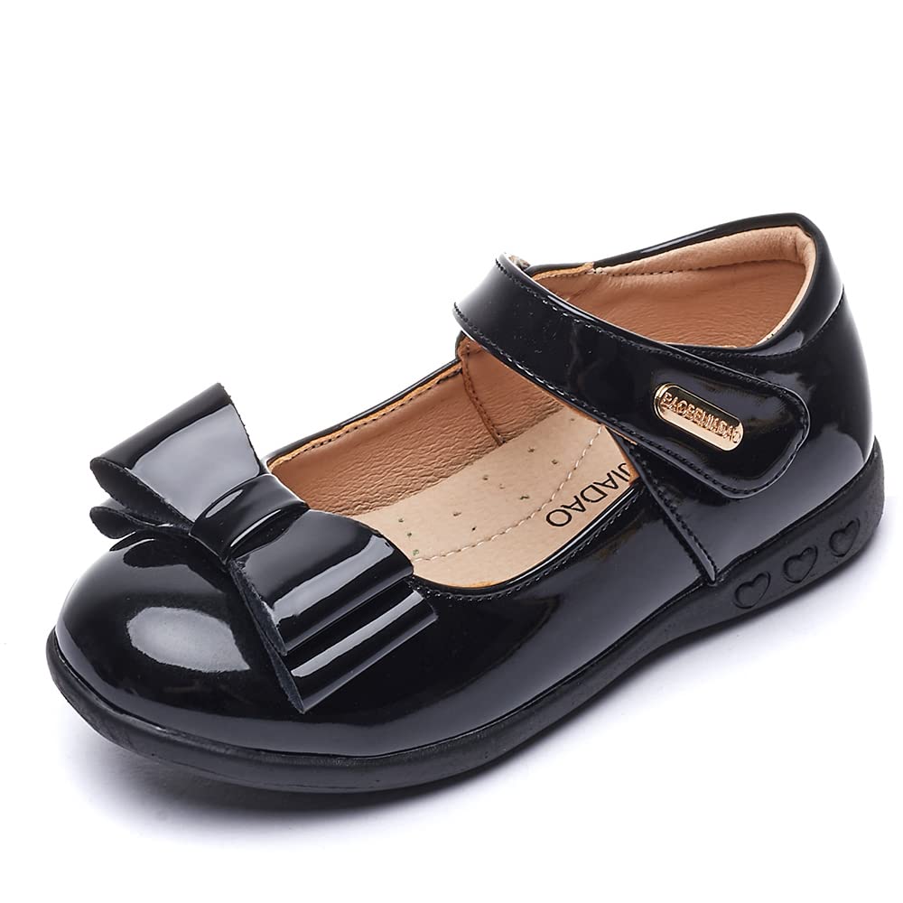 Mary Jane Shoes for Girls - Black School Uniform Oxford Shoes with Bowknot (Toddler/Little Kid/Big Kid) | Perfect for School, Church, and Special Occasions