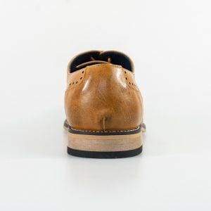 Cavani Fabian Men's Casual Tan Leather Shoes - Stylish & Comfortable for Work, Office & Everyday Wear