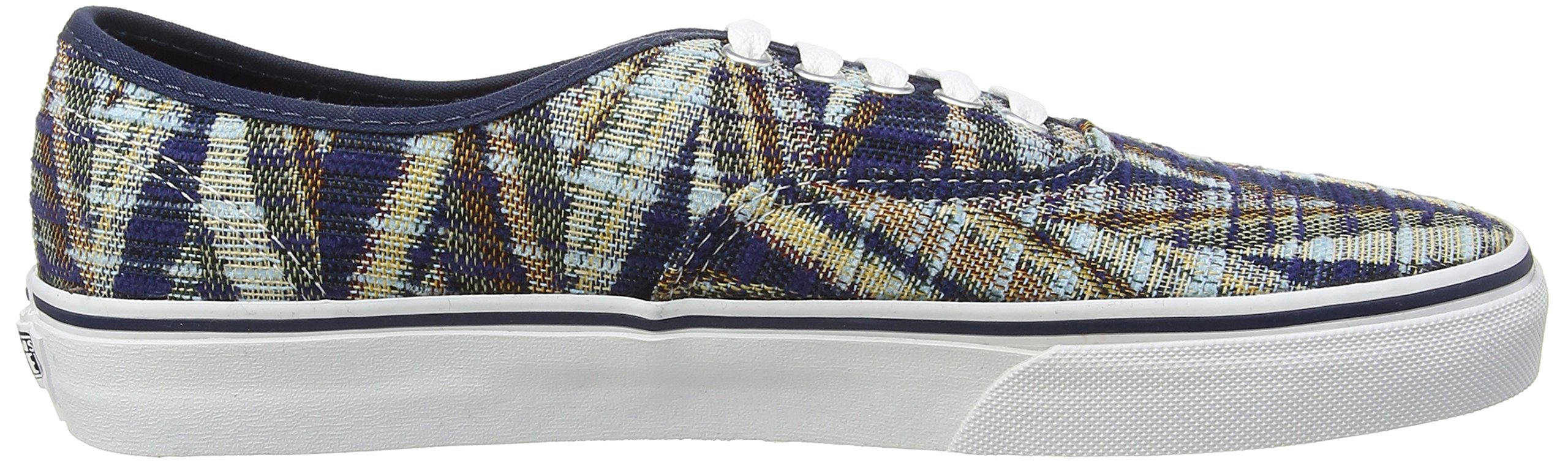 Vans Men's Classic Low-Top Sneakers - Blue Woven Chevron Pattern, Size US 5 | Casual Skate Shoes for Men | Perfect for Streetwear, Skating & Everyday Fashion