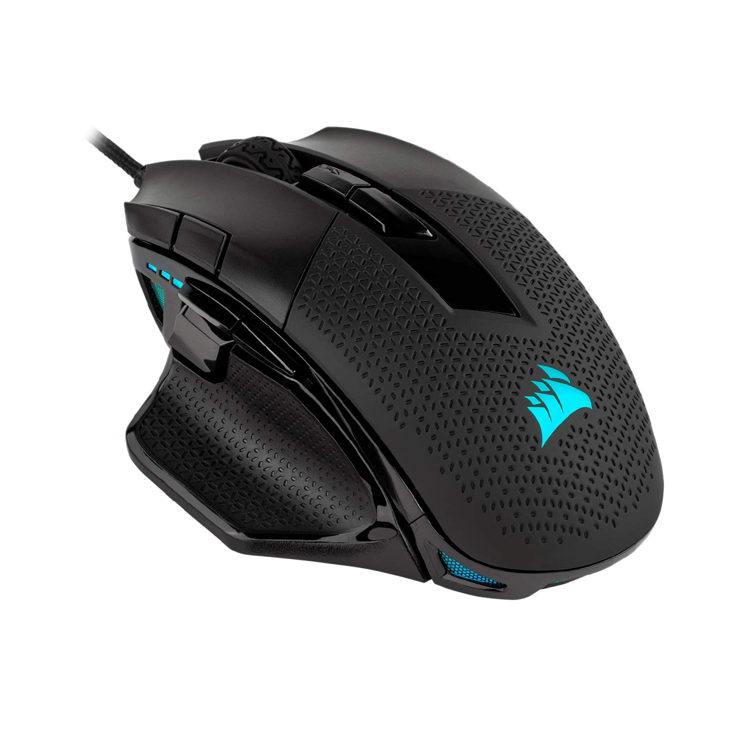 CORSAIR NIGHTSWORD RGB Gaming Mouse - 18,000 DPI Optical Sensor, 10 Programmable Buttons, Adjustable Weight System - iCUE Software Compatible - Ergonomic Design for FPS, MOBA, MMO PC Gaming - Perfect for Esports, Streaming & Professional Gamers