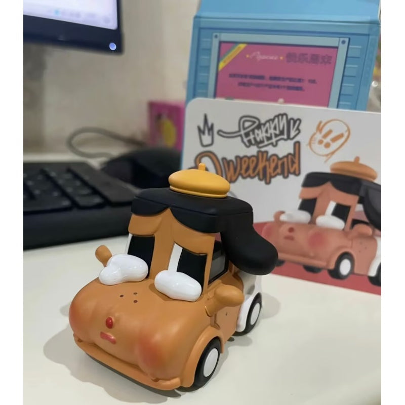 Crybaby POPCAR Happy Weekend Series Crybaby Brown Version - Collectible Vinyl Figure for Anime Fans & Home Decor