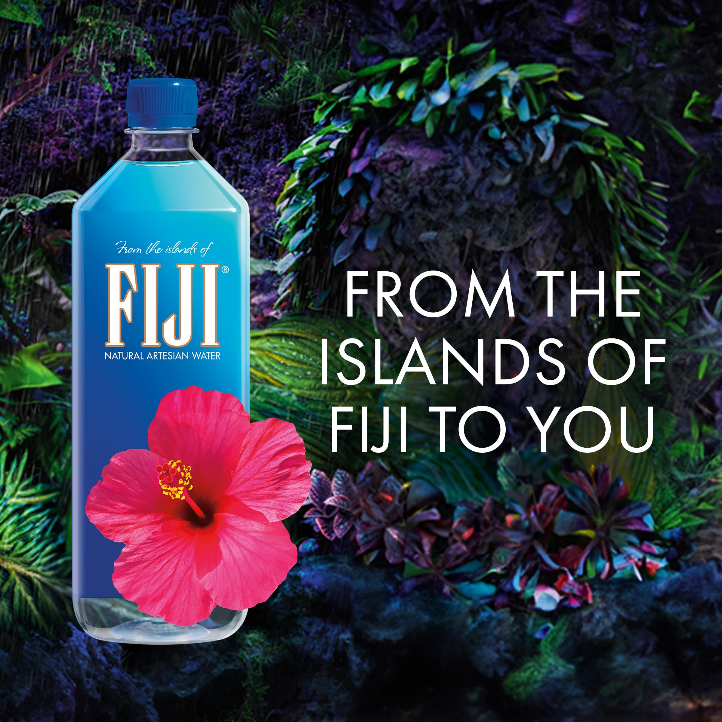 FIJI Natural Artesian Water 1 Liter (33.8 Fl Oz) - Pack of 6 Bottles | Premium Alkaline Mineral Water for Hydration, Gym, Office & Travel | BPA-Free, Naturally Filtered Spring Water