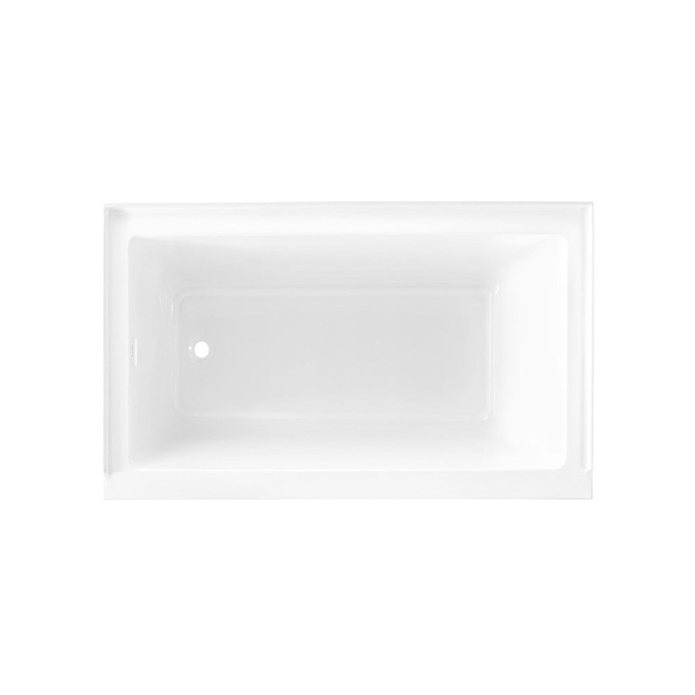 Voltaire 54 x 30 Inch Left Drain Soaking Alcove Bathtub - Glossy White Freestanding Tub with Integrated Overflow & Drain - Perfect for Small Bathrooms & Spa-Like Relaxation