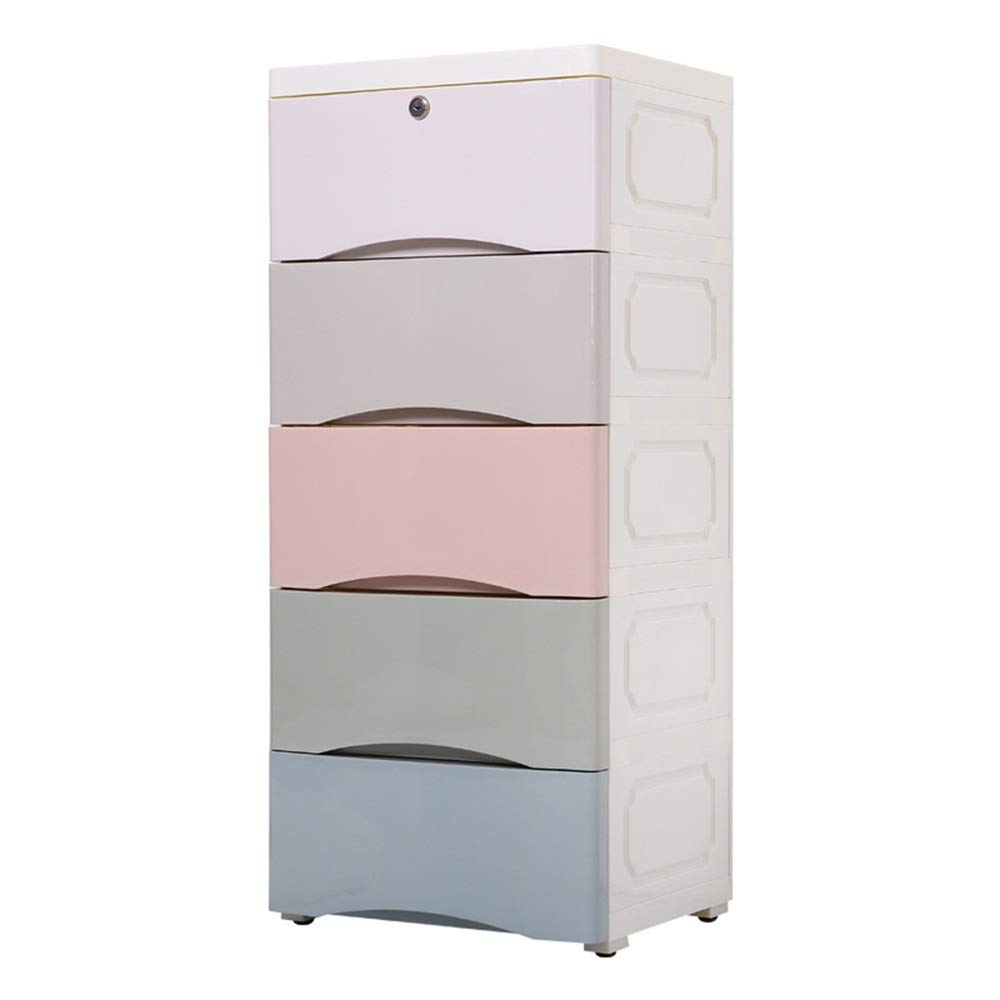 Plastic Storage Cabinet with Drawers - 83x32x38cm Clothes Organizer for Bedroom & Kids Room | Space-Saving Wardrobe Solution for Socks, Underwear & Accessories | Color Mixing Design