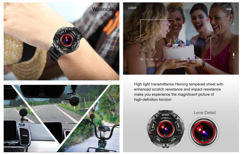 4K Waterproof Action Camera with Anti-Shake & WiFi - Round Screen Sports Camera for Diving, Skiing, Cycling | Shockproof & App Control for Adventure Recording