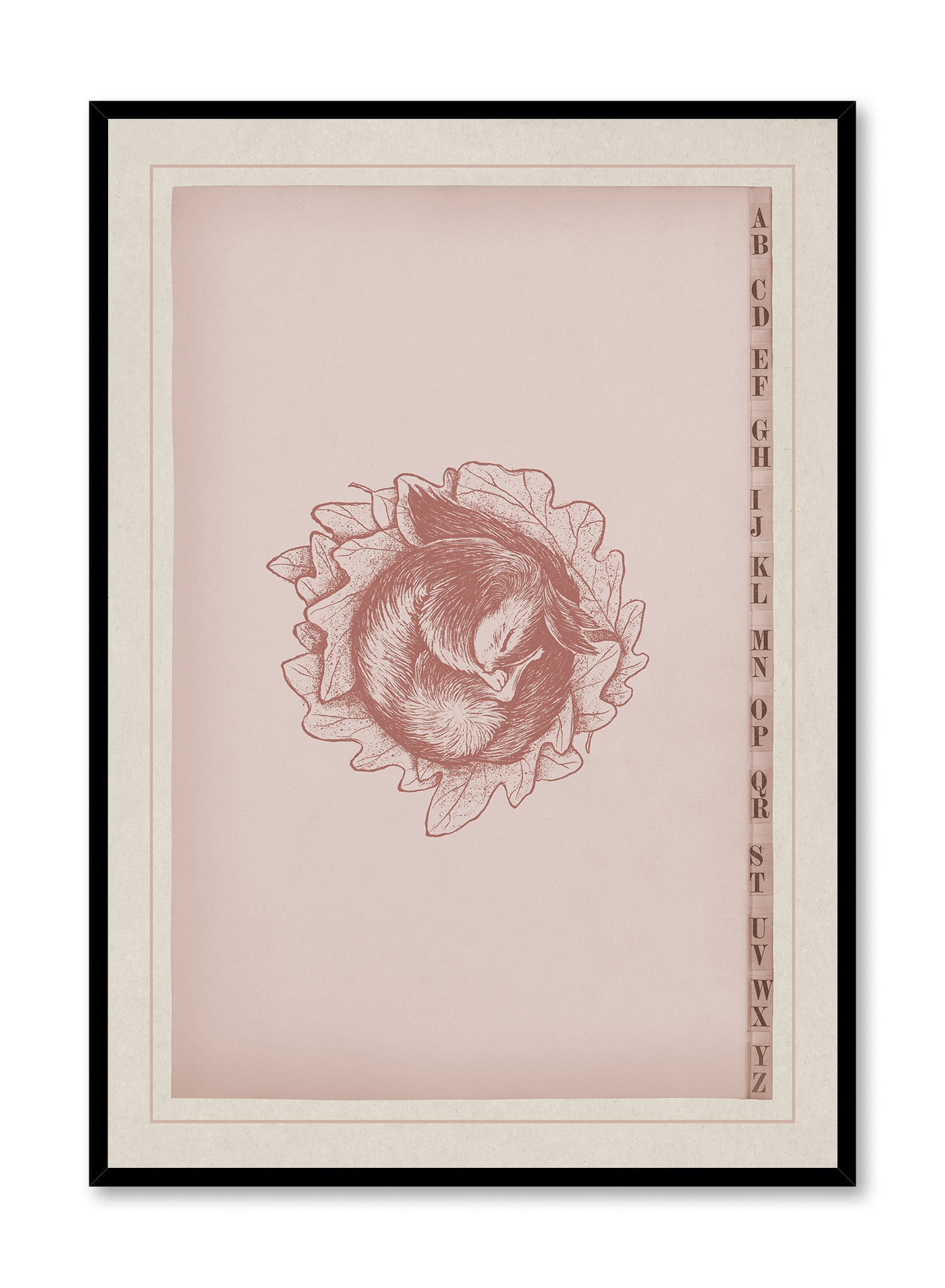 Mrs. Squirrel Sleeping Poster - Cute Animal Wall Art for Nursery, Kids Room & Home Decor - Perfect for Bedroom, Living Room & Office Spaces