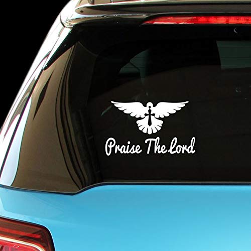 Praise The Lord Christian Religious Vinyl Decal Sticker for Car, Laptop, Wall - Perfect for Home, Office & Church Decor
