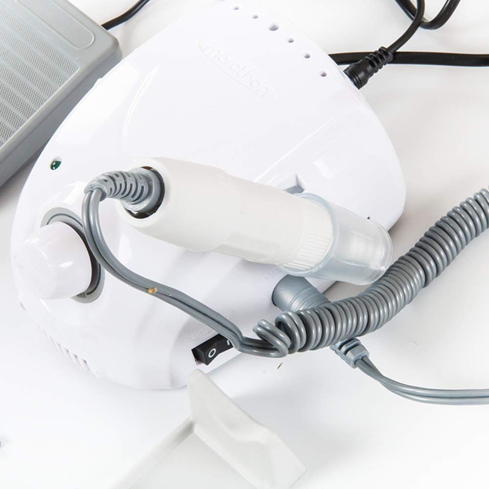 Professional 210 Electric Nail Drill Kit with Micro Motor & SDE-H20N 2.35mm Handpiece - Manicure Pedicure Nail File Bits Set for Salon & Home Nail Art Equipment - Perfect for Gel Polish Removal, Acrylic Nails & DIY Nail Care