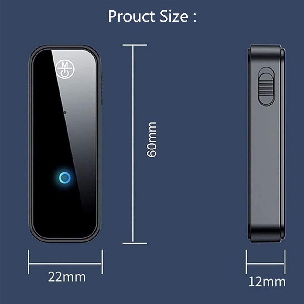 TFUFR Bluetooth 5.0 Audio Adapter - Wireless 3.5mm AUX Car Bluetooth Transmitter & Receiver for Home, Car, PC - Compatible with Headphones, Speakers, Music Streaming | Hands-Free Calling & Audio Upgrade Solution
