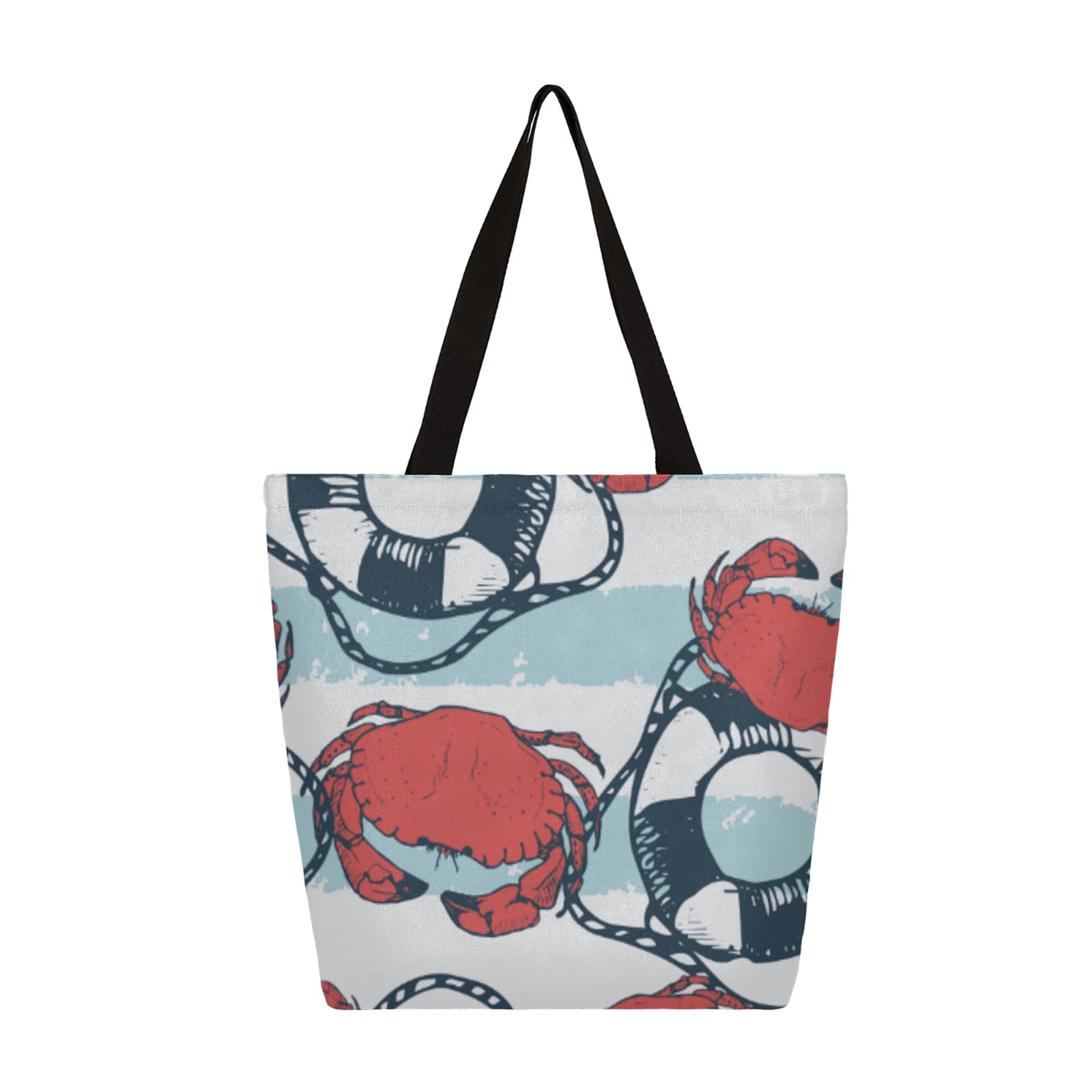 Durable Canvas Tote Bag for Women & Men - Large Reusable Grocery Shopping Bag with Multiple Pockets - Heavy Duty Eco-Friendly Carryall for Work, Beach, Travel & Daily Use