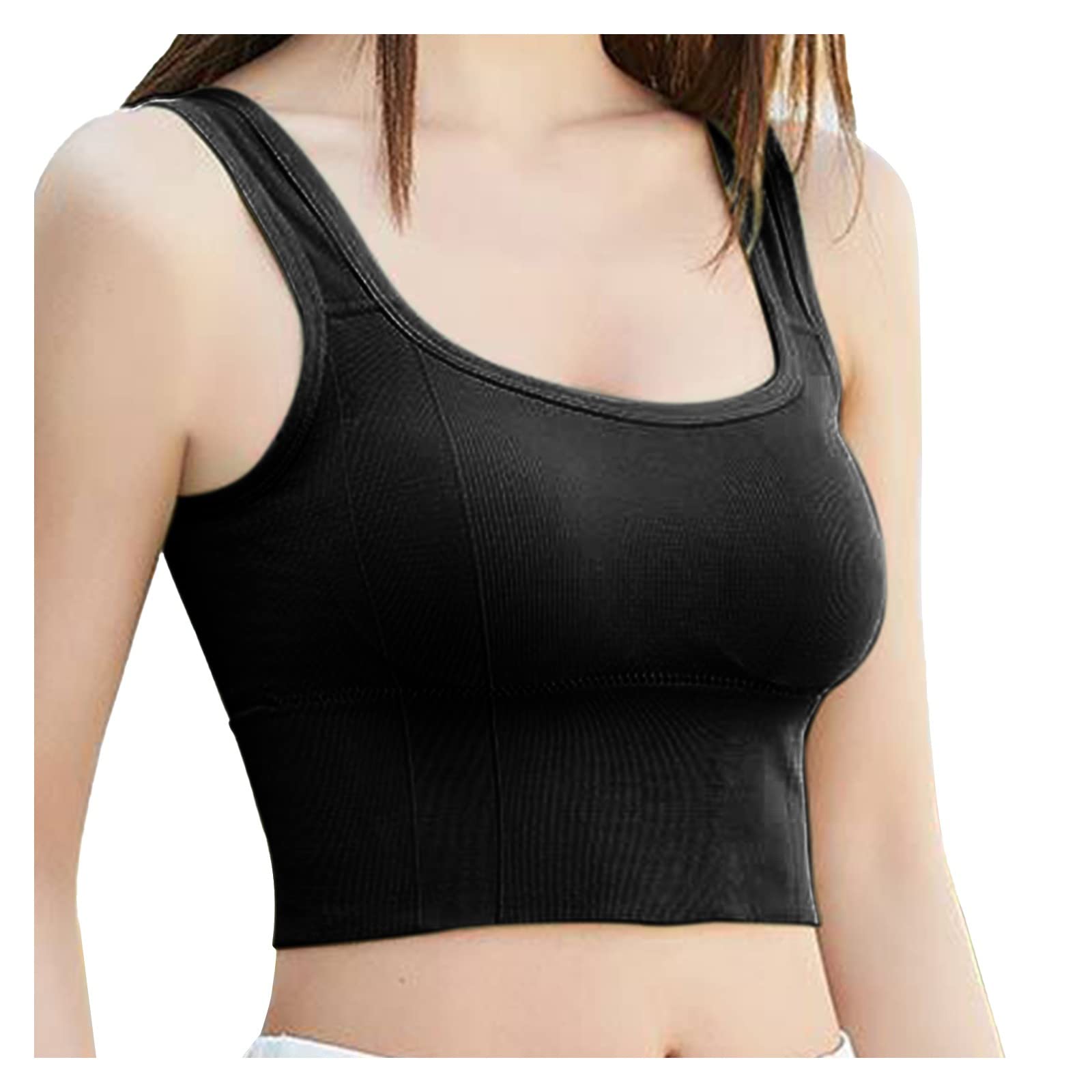 Women's Sports Bras - Comfortable Wrap Camisole for Yoga, Running & Workouts - Seamless Underwire-Free Support Bra with Back Coverage - Perfect for Gym, Fitness & Daily Wear