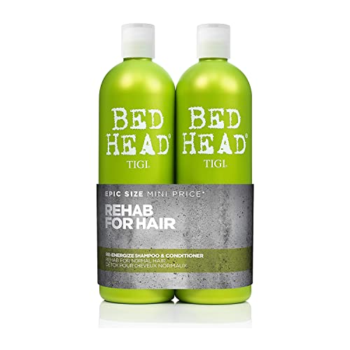 TIGI Bed Head Urban Antidotes Re-Energize Daily Shampoo & Conditioner Set - 25.36 fl oz (2 Count) for Damaged Hair - Revitalizing Hair Care for Daily Use at Home or Salon