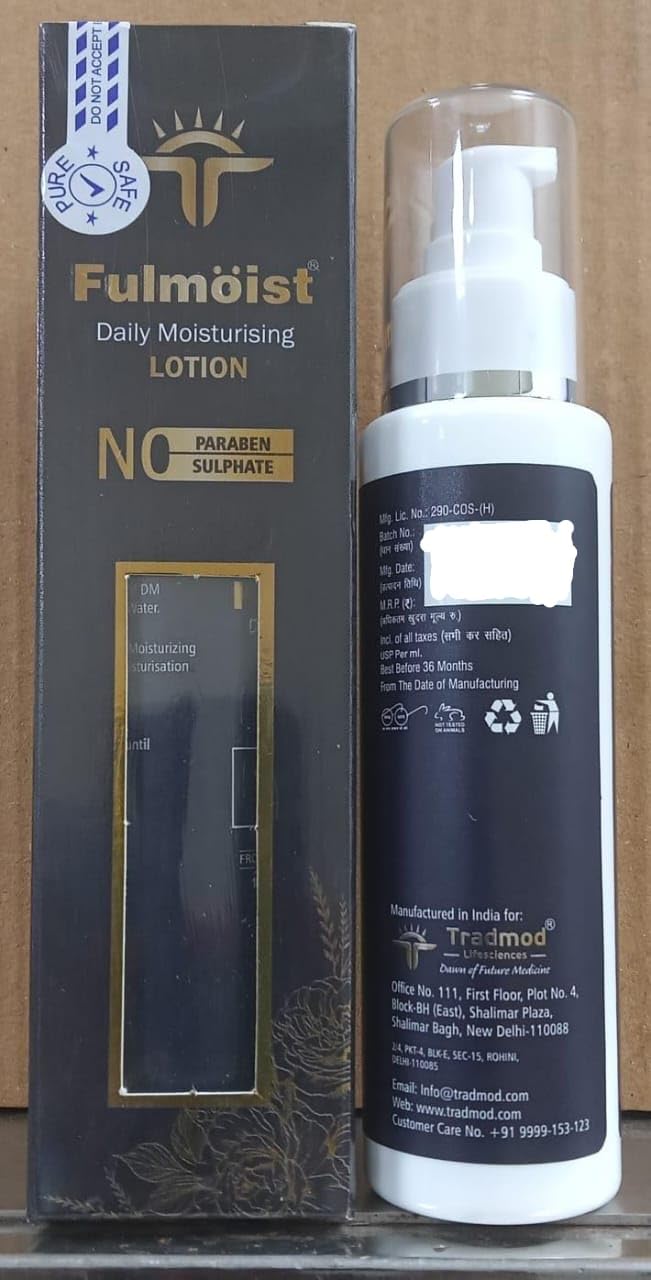 Fulmoist Daily Moisturizing Lotion for Face & Body - Hydrating Skincare with Hyaluronic Acid & Vitamin E | Perfect for Dry, Sensitive Skin - Day & Night Use