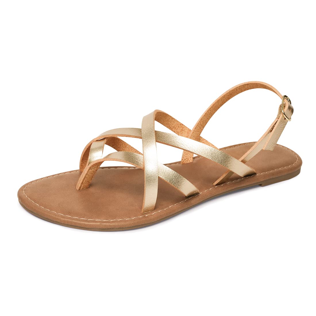 Women's Gladiator Flat Sandals - Fisherman Strappy Sandals with Ankle Strap - Comfortable Summer Beach Walking Shoes for Outdoor Vacation & Casual Wear