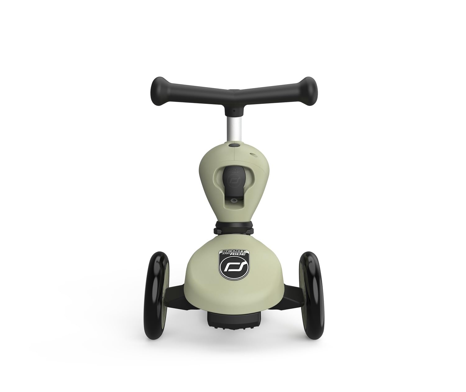 Scoot & Ride Highwaykick 1 2-in-1 Ride-On & Stand Scooter for Kids Ages 1-5 - Olive Green | Toddler Push Scooter & Balance Bike Alternative for Indoor & Outdoor Play