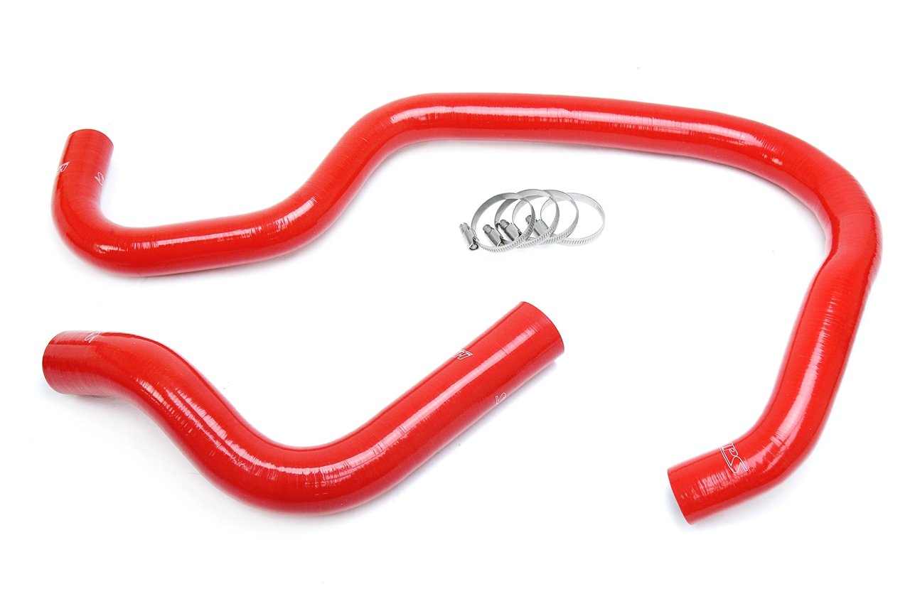 HPS 57-1686R-RED-6 Red Silicone Radiator Hose Coolant Kit - High Performance Cooling System Upgrade for Cars, Trucks & SUVs - Perfect for Engine Overheating Prevention & Racing Applications
