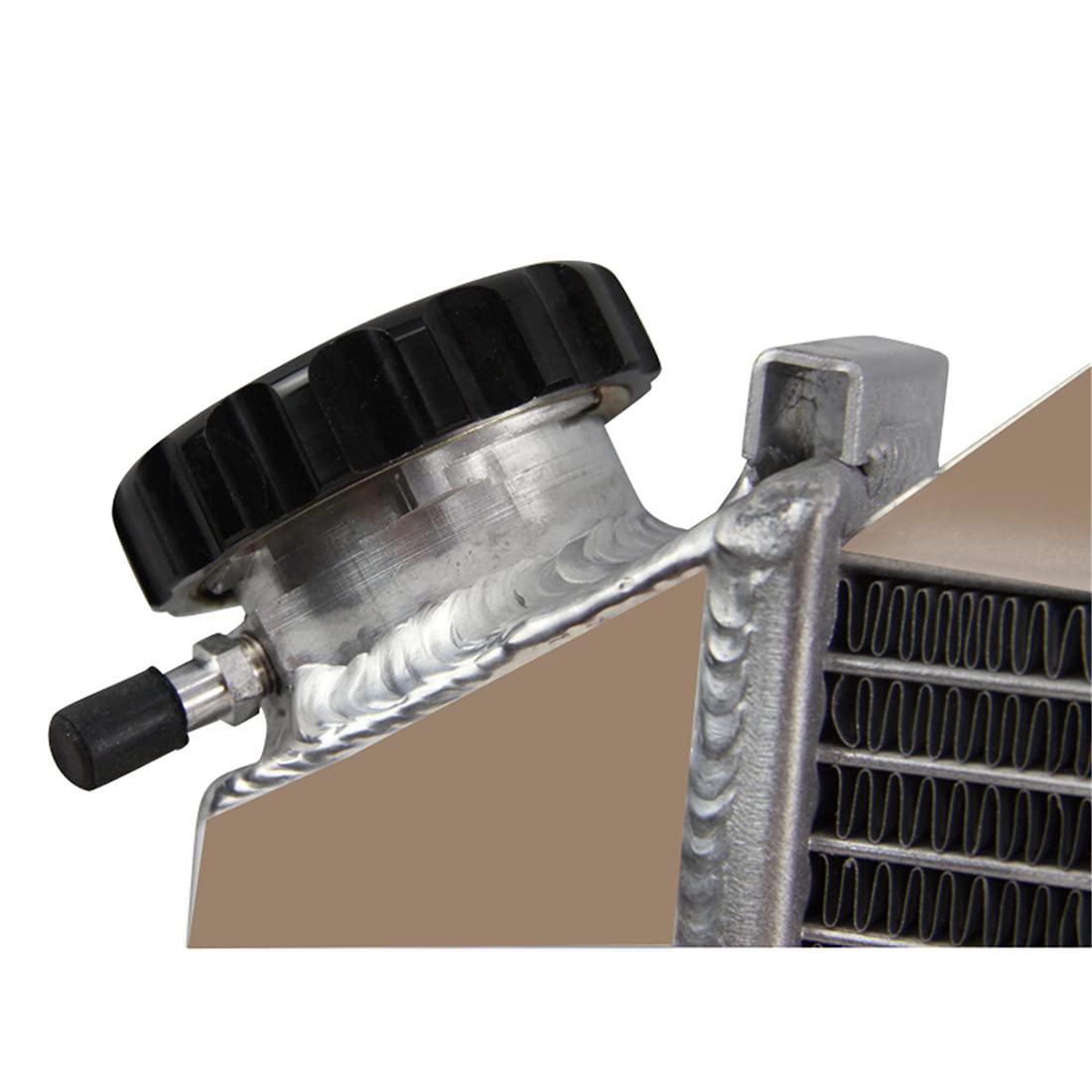 Ford Mustang 1980-1993 Aluminum Radiator Kit - 3 Row Full Aluminum Radiator with Fan Shroud & Thermostat Relay | Fits Thunderbird 80-88, Mercury Cougar 80-88, Lincoln Mark VII 84-92 | Perfect for Engine Cooling & Performance Upgrades