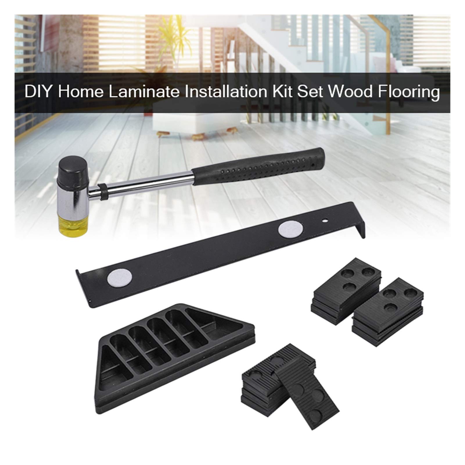 DIY Wood Flooring Installation Kit - Laminate Flooring Tools Set with Mallet & Spacers for Home Improvement Projects | Perfect for Hardwood, Engineered Wood & Vinyl Plank Flooring Installation