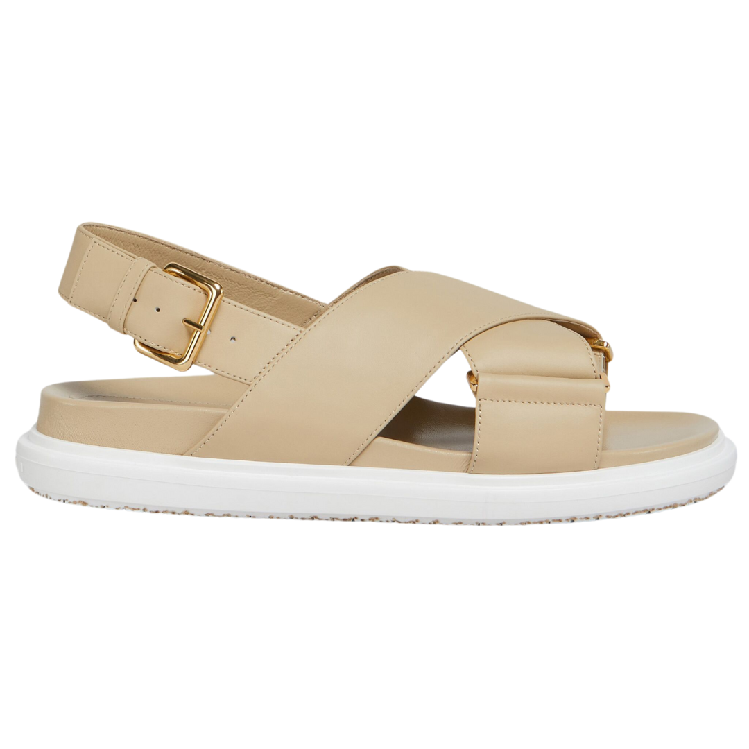 Cozy Winter Wheat Fussbett Sandals for Women - Soft Fleece Lined Slippers with Memory Foam - Perfect for Indoor, Lounge & Home Comfort