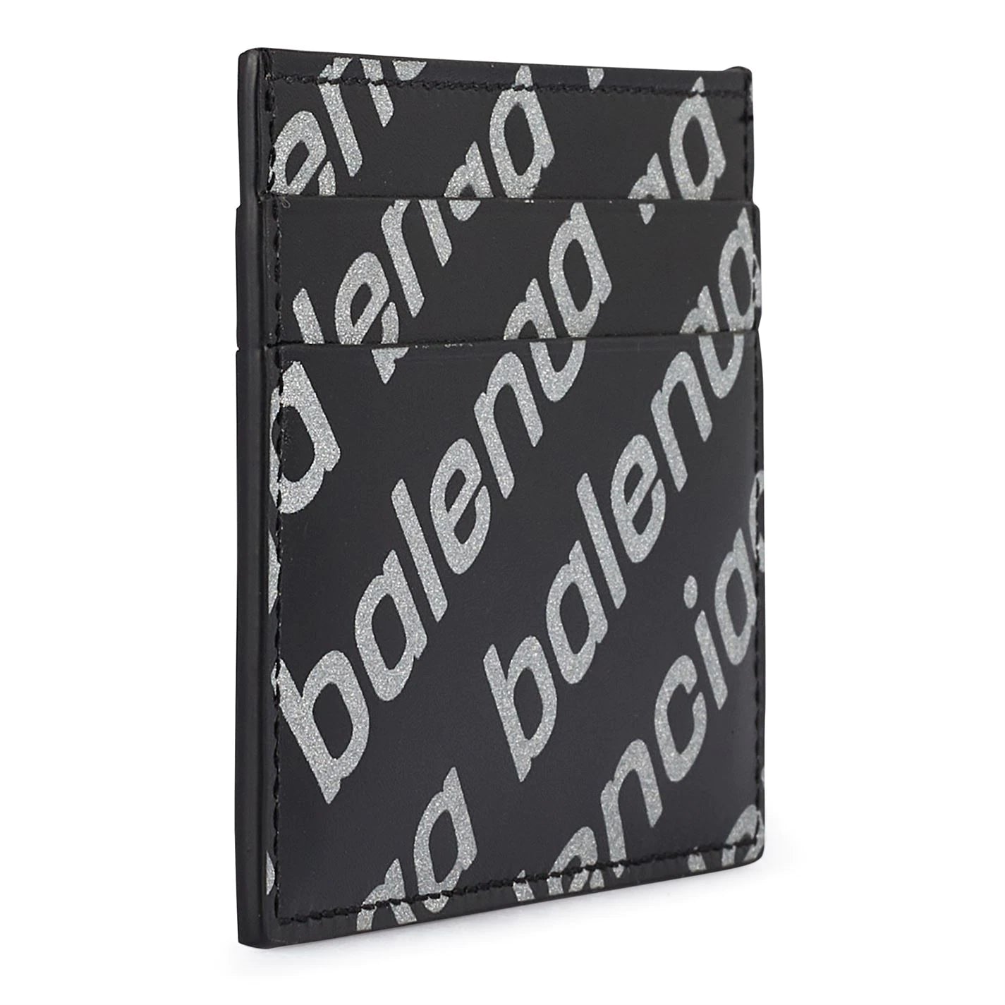 Balenciaga Reflective Logo Cardholder Wallet - Slim RFID Blocking Credit Card Holder for Men & Women - Perfect for Travel, Gym, and Everyday Use